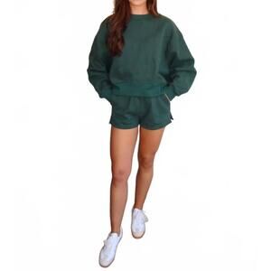 NEW TCEC long sleeve and short set in hunter green